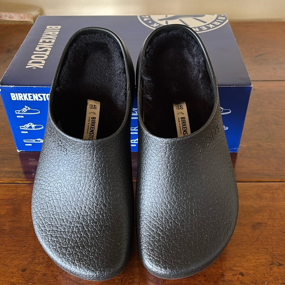 Super-Birki Shearling 
Polyurethane -jet black
Size 40